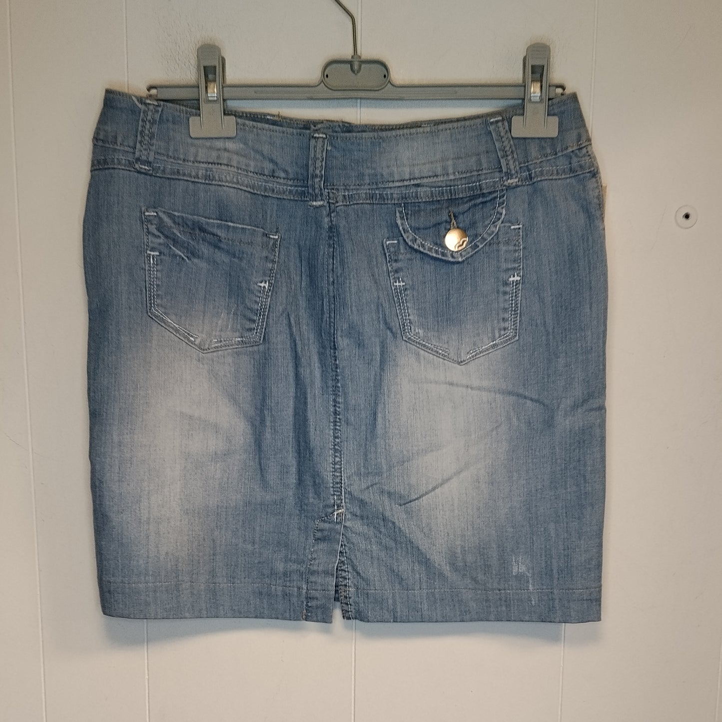 Gonna Donna Jeans Chiaro con Paillettes Taglia 44