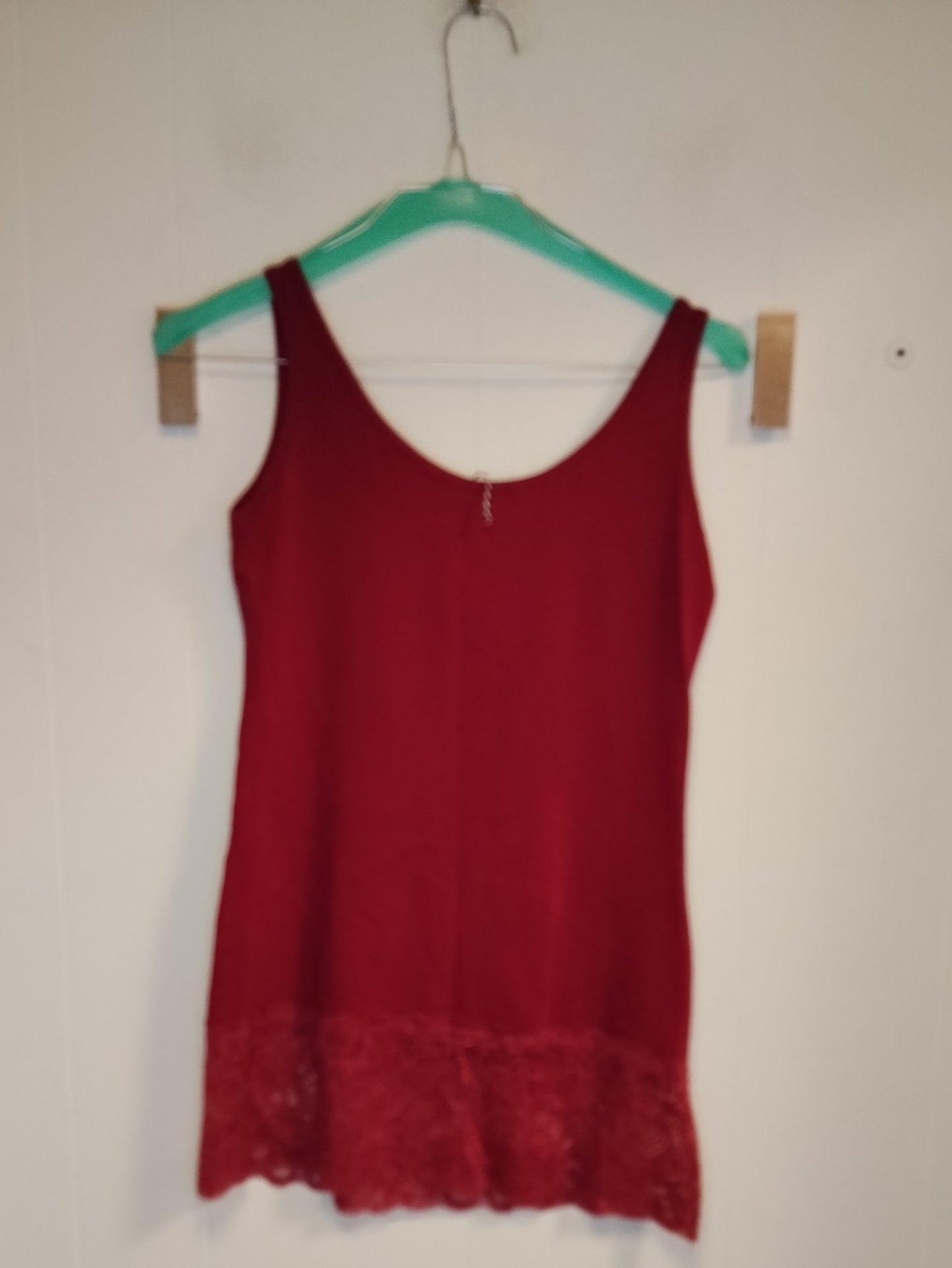 Canotta Donna Me & Me Rossa con Pizzo Taglia S