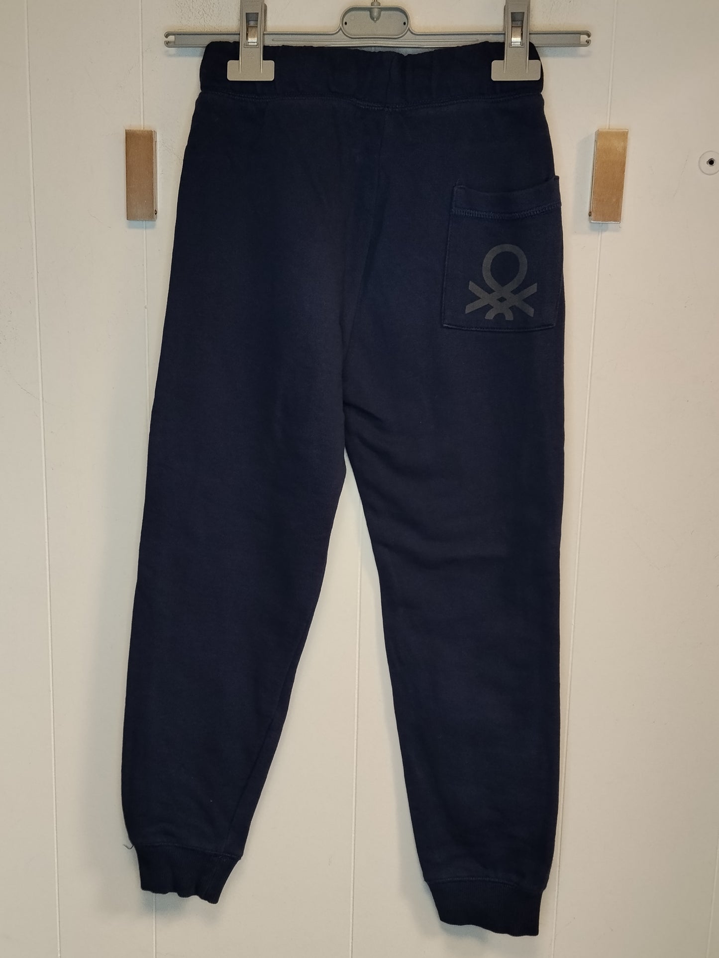 Pantaloni Tuta Bambino Benetton Blu Navy Taglia 8-10 Anni Girovita 56 cm