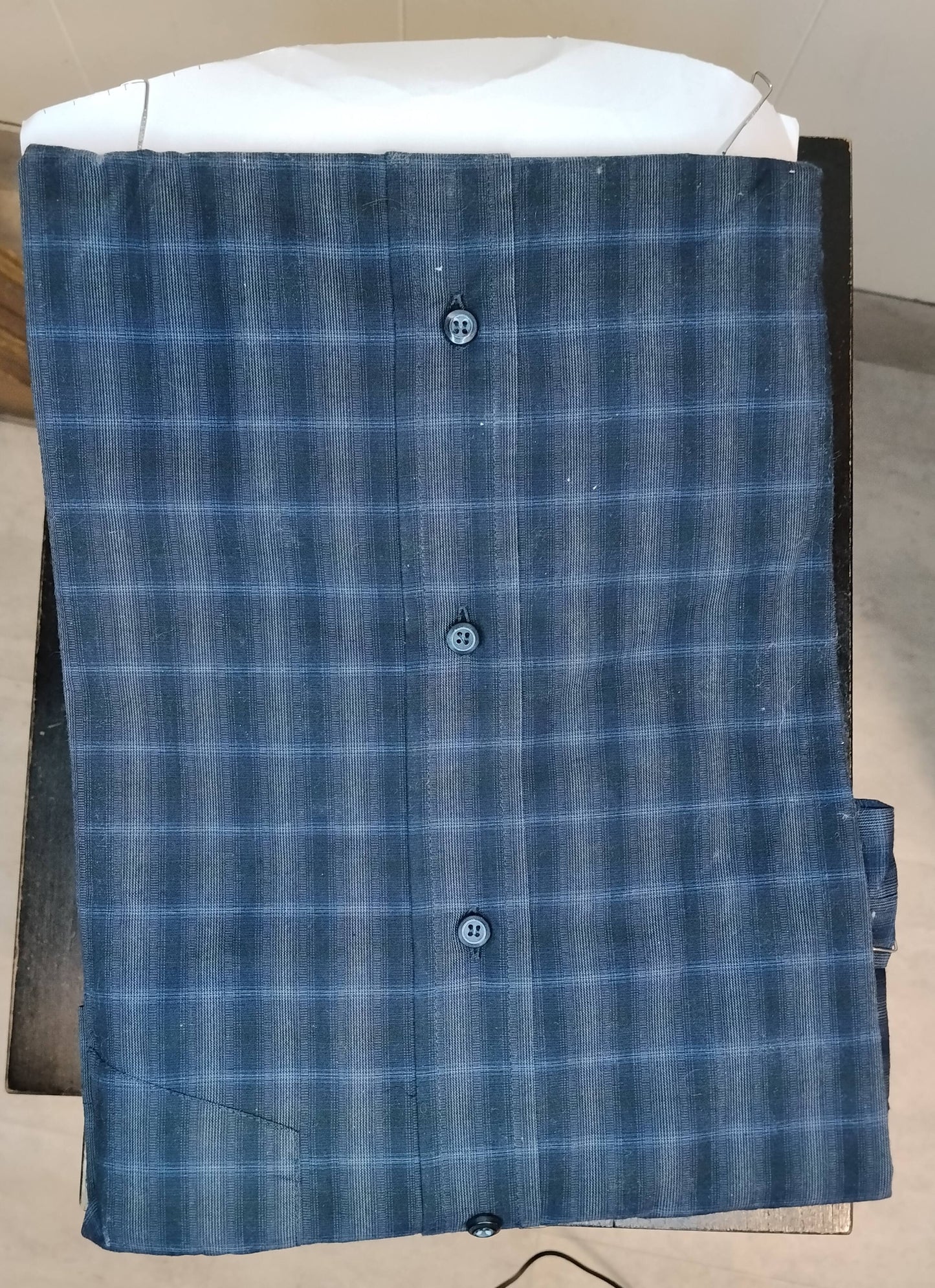Camicia Uomo Inverso Man Blu Fantasia Quadri Taglia M Nuova con Cartellino