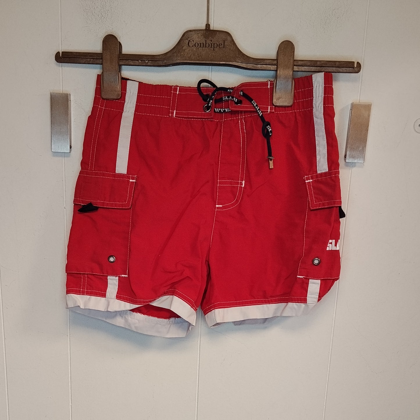 Costume Mare Bambino Slam Rosso 10 Anni 136 cm Bermuda con Tasche Cargo