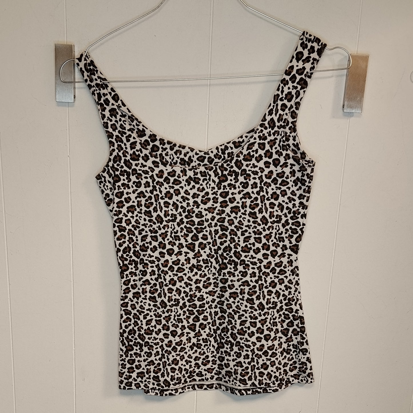 Canotta Donna Tally Weijl Animalier Leopardo Taglia XXS Elasticizzata