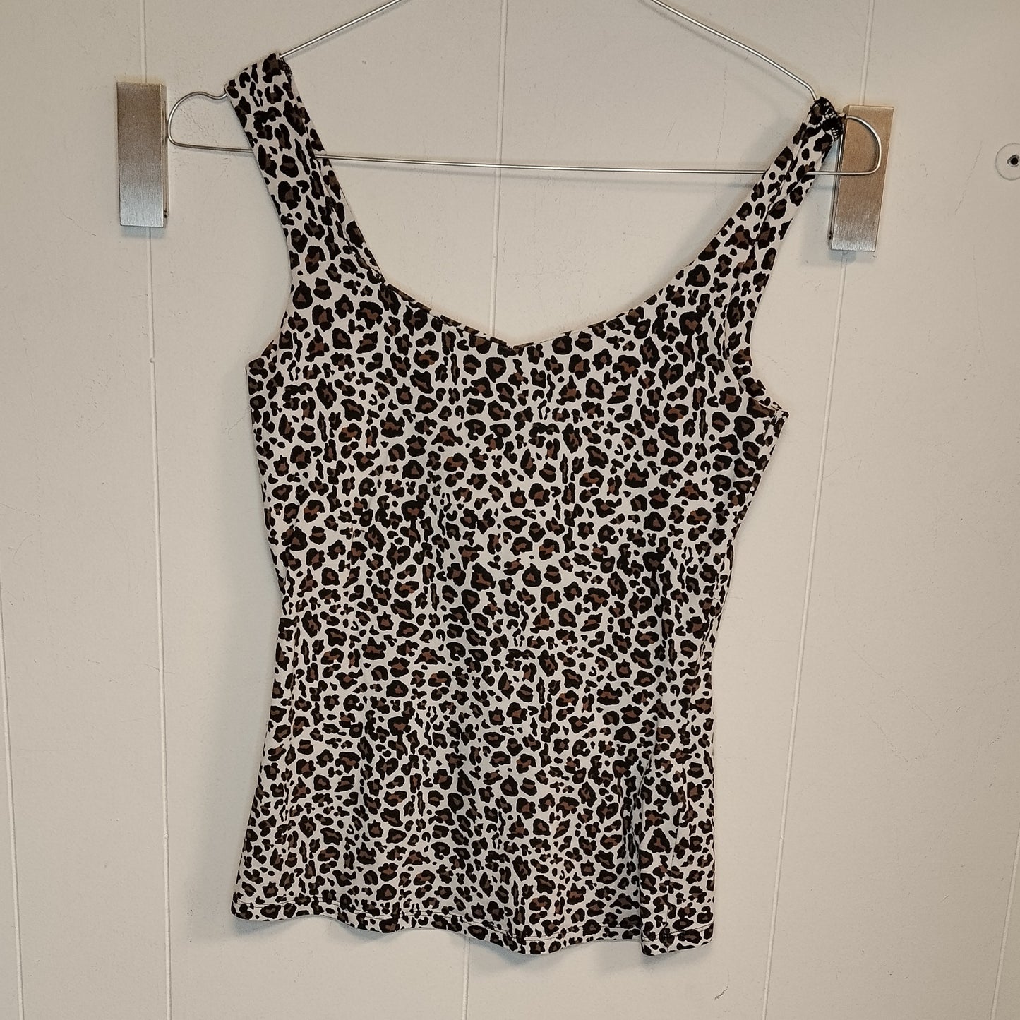 Canotta Donna Tally Weijl Animalier Leopardo Taglia XXS Elasticizzata