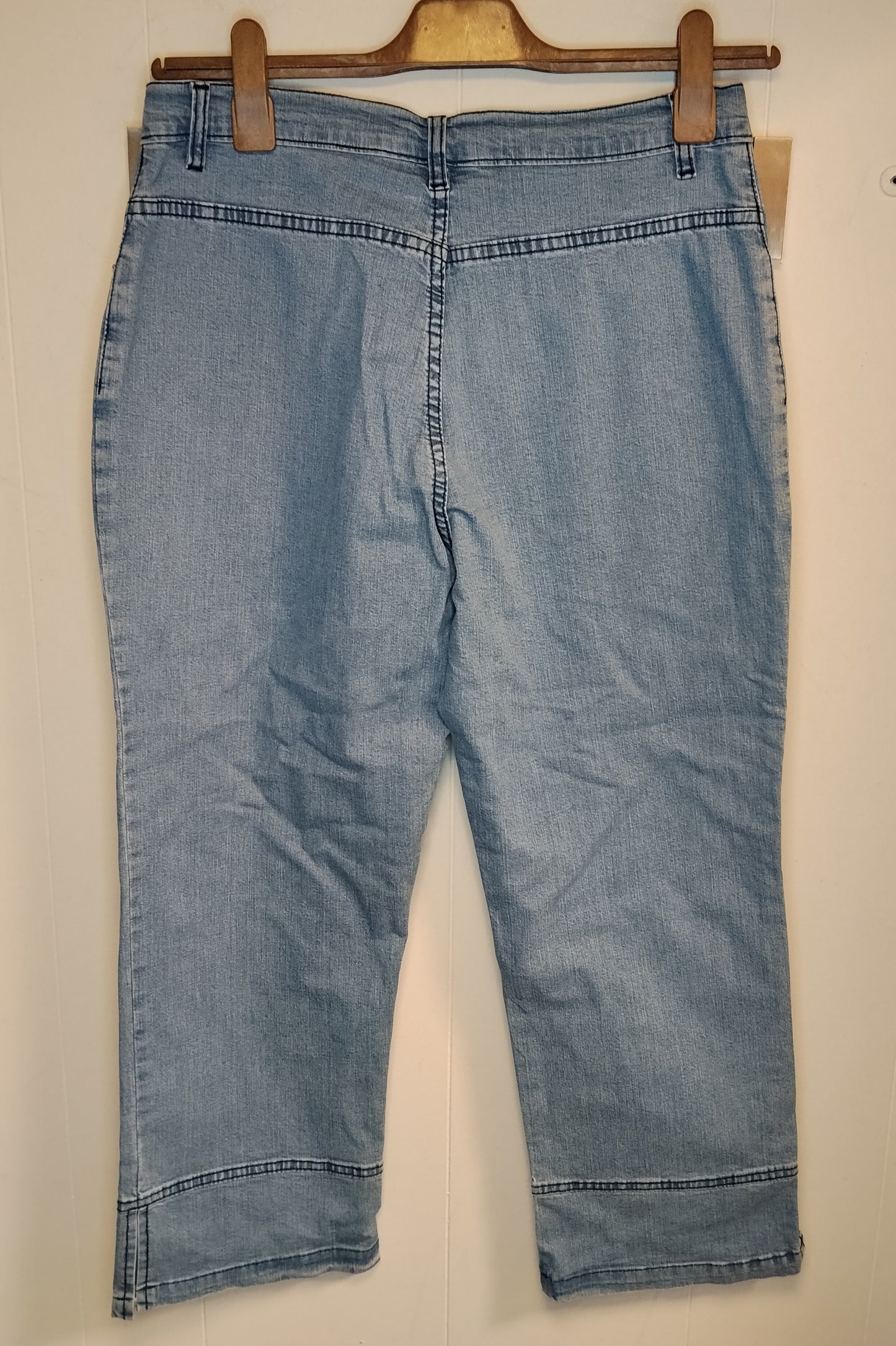 Jeans Capri Blue Seven Donna Taglia 40 Denim Chiaro Pantaloni 3/4