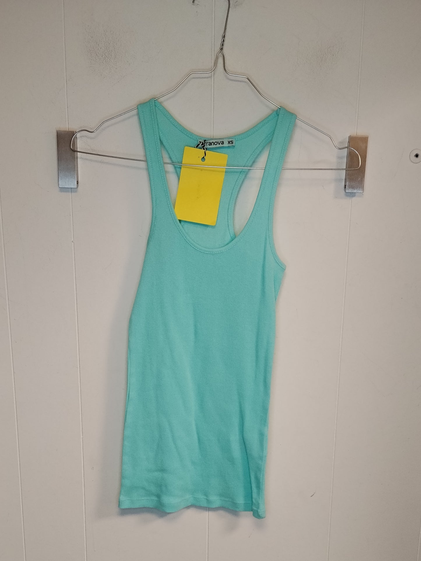 Canotta Terranova Donna Taglia XS Verde Acqua Top Basic Elasticizzato