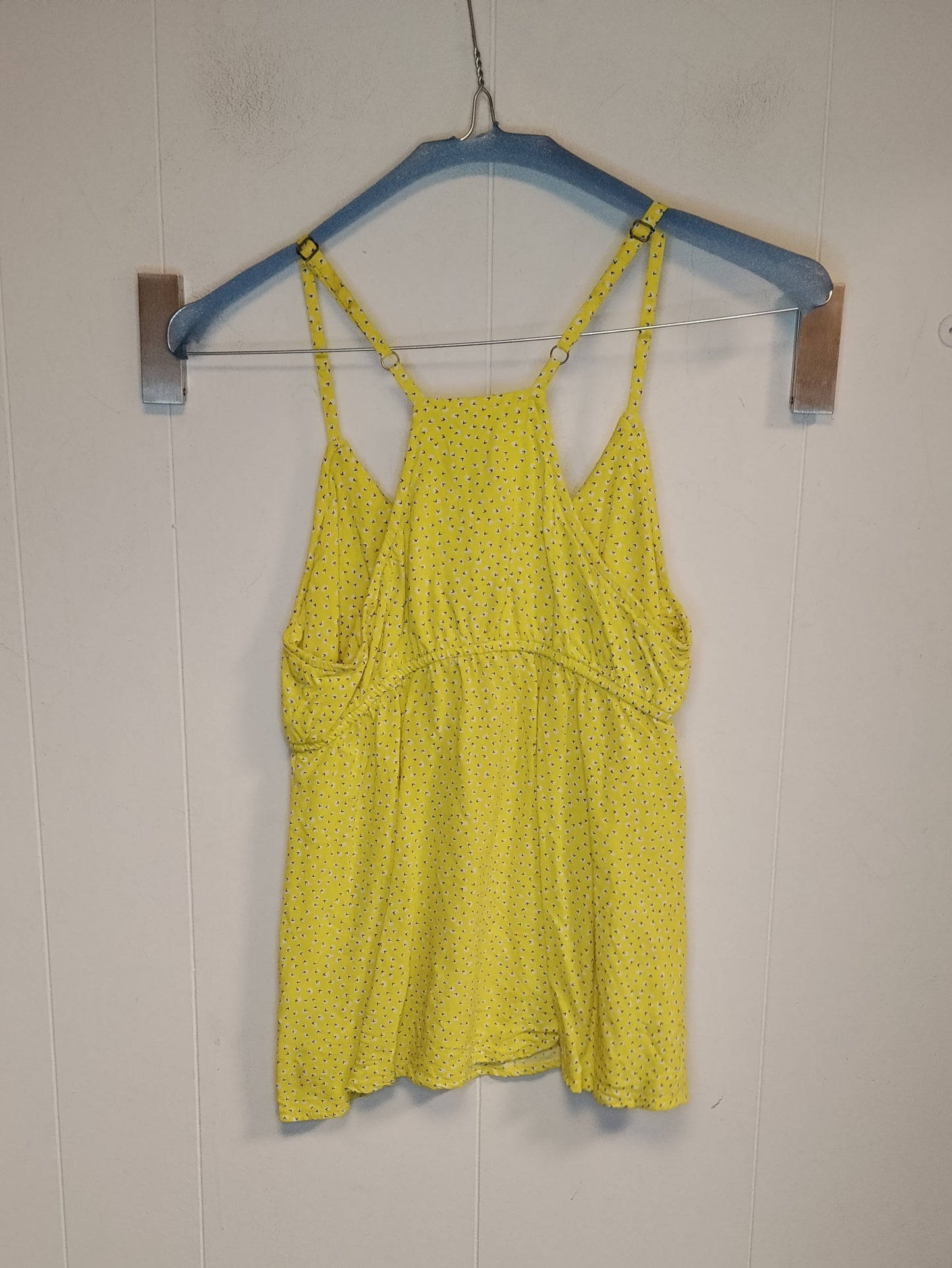 Canotta Donna Calliope Gialla Fantasia Taglia M Top Estivo Spalline Sottili