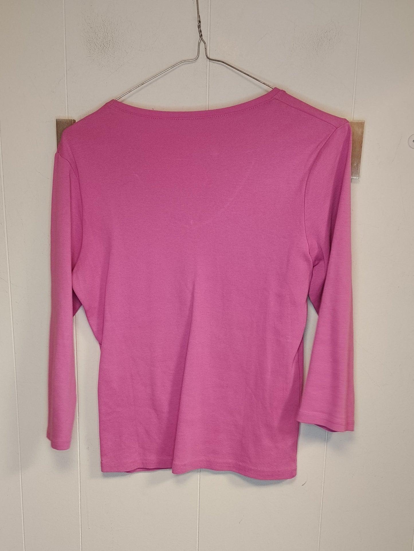 Maglia OVS Basic Woman Rosa Fucsia Manica 3/4 Taglia M