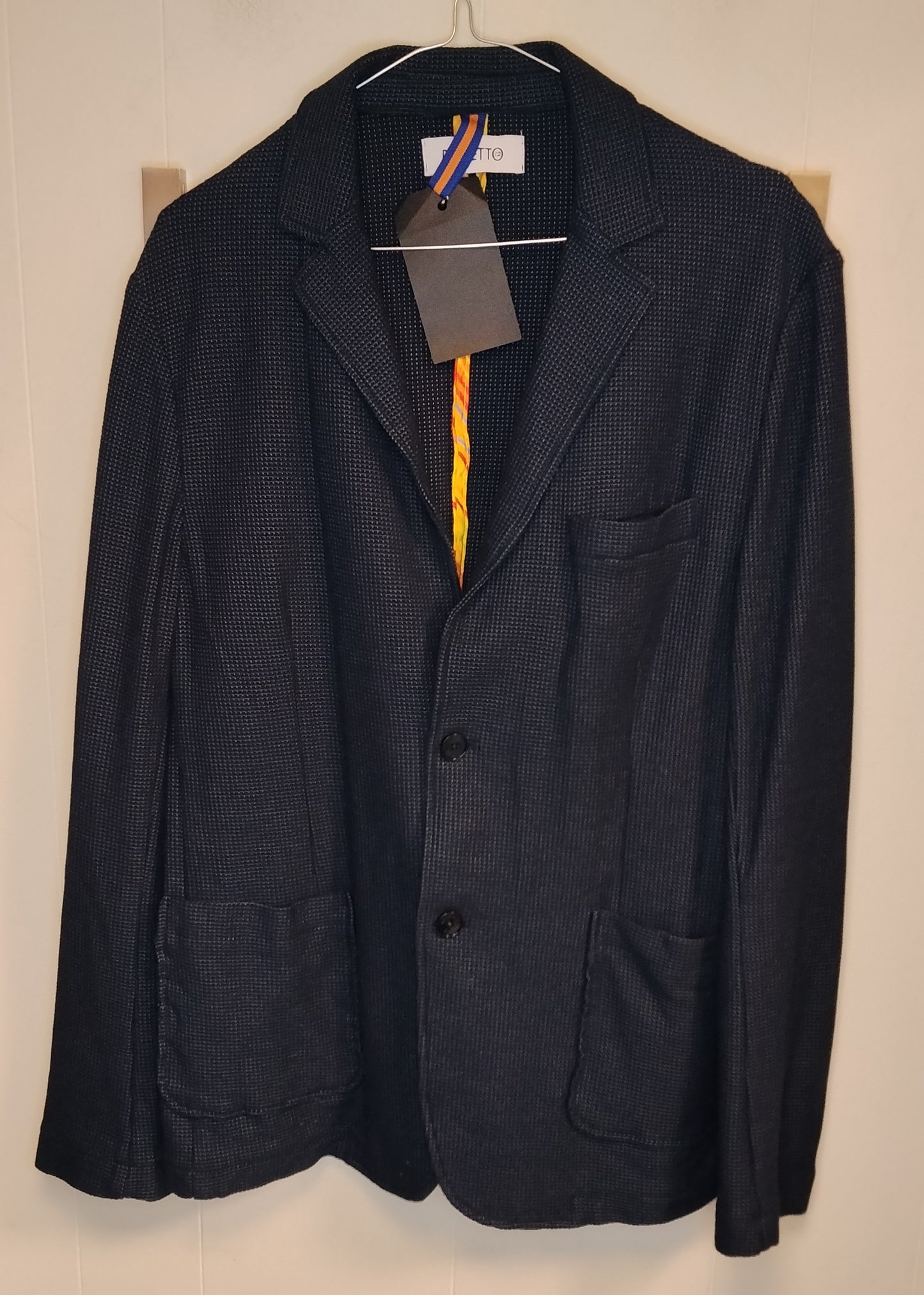 Blazer Uomo Distretto Blu Scuro Taglia 54 Giacca Casual Elegante
