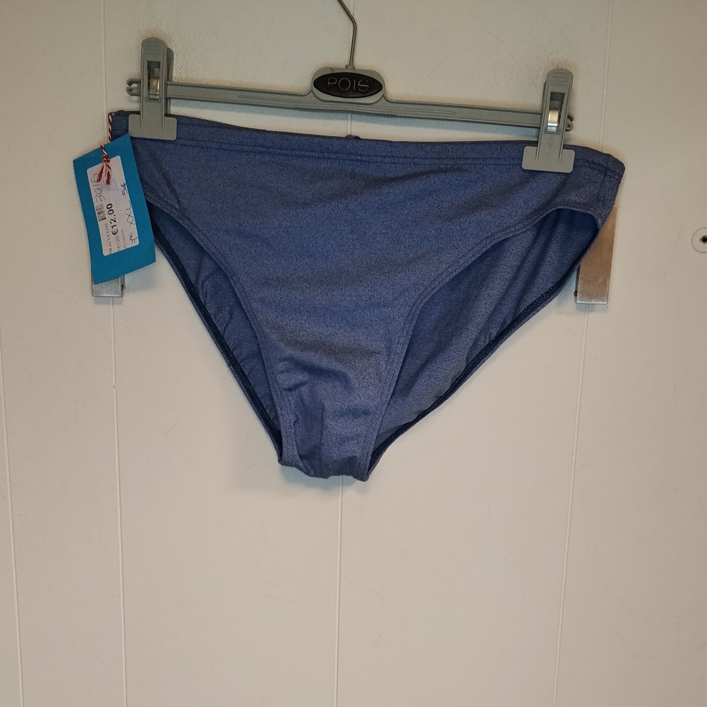 Slip Costume Uomo Blu Mélange Taglia XXL 54 Mare Piscina