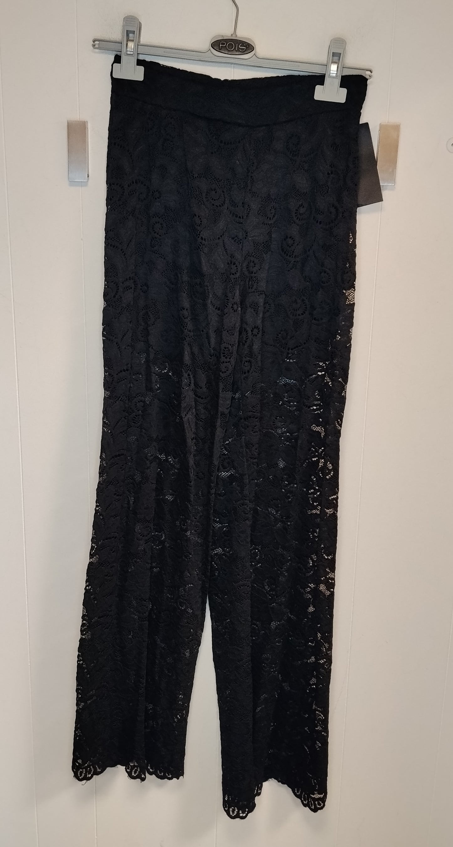 Pantaloni Donna in Pizzo Nero Taglia S Nuovi con Cartellino Eleganti