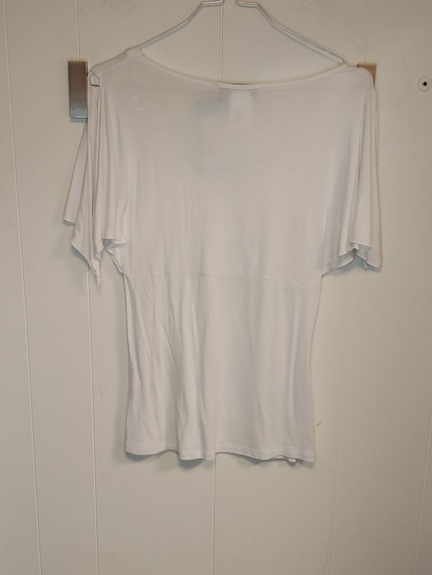 Maglia Donna Cristina Gavioli Bianca Taglia 44 Scollo Incrociato Made in Italy