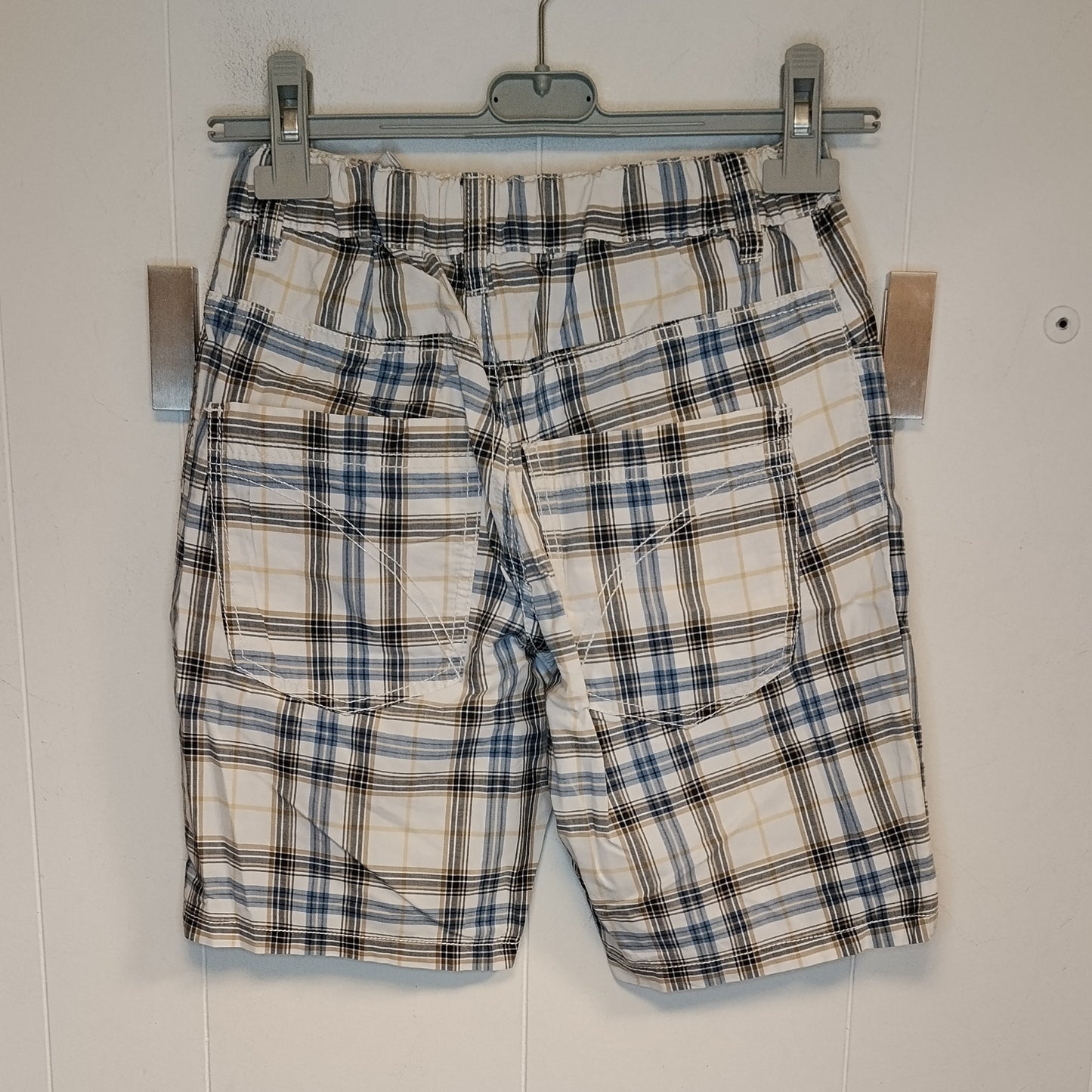 Bermuda Benetton Bambino Quadri Taglia 10-11 Anni 150 cm Girovita 64 cm