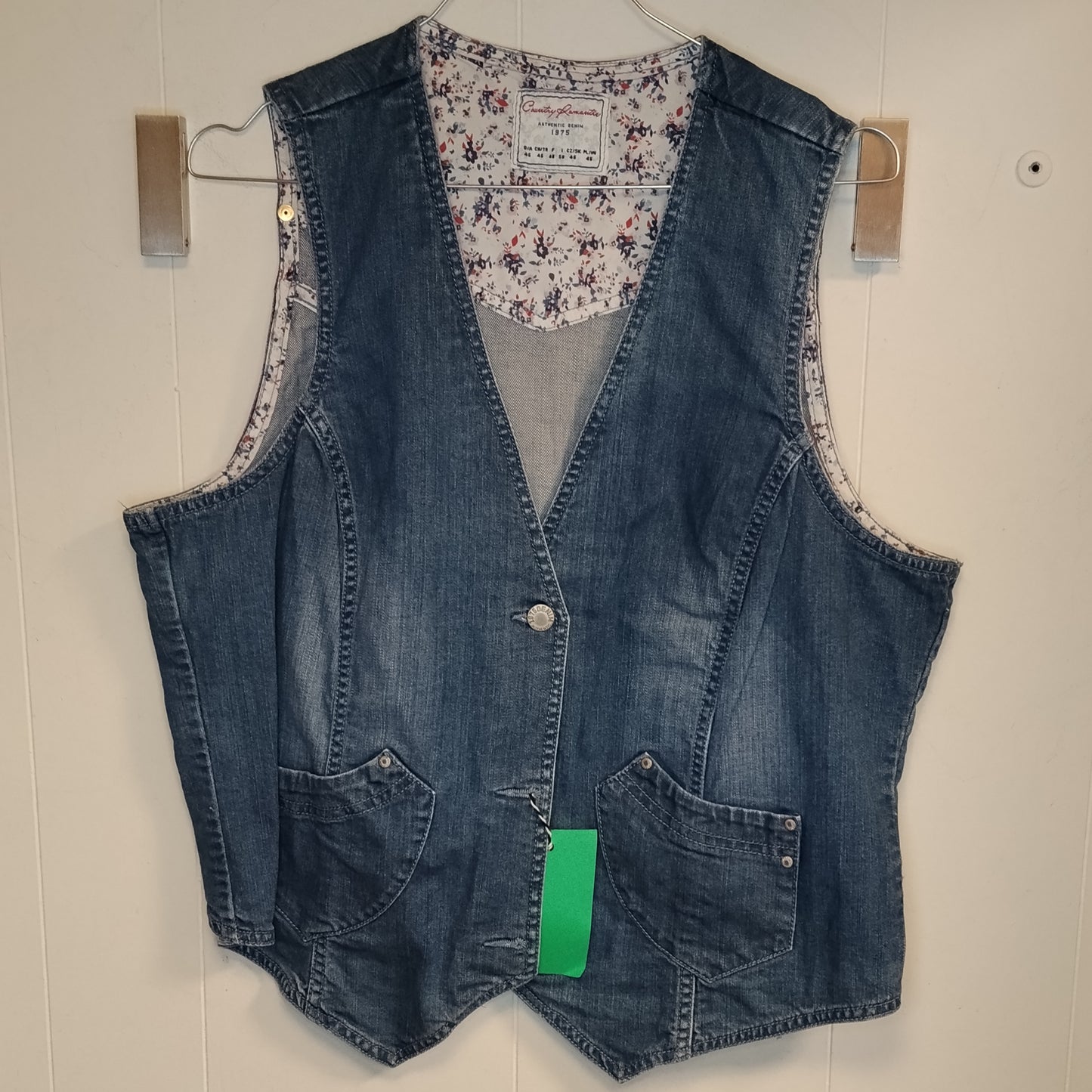 Gilet Donna Country Romantic Denim Blu Taglia 50