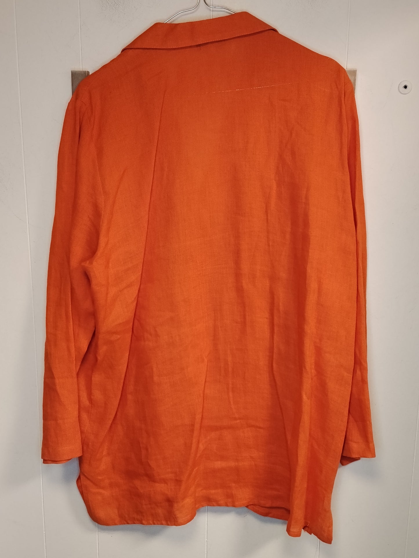 Completo Donna Okay Taglia 50 Giacca e Pantaloni Fantasia Artistica Arancione