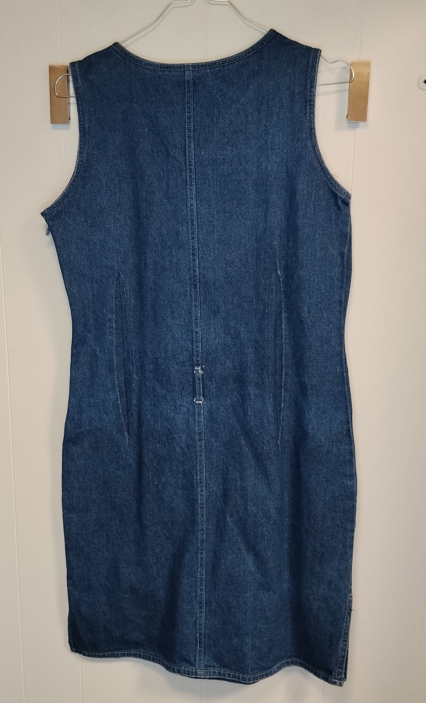 Vestito Donna Jeans True Fashion Taglia S Abito Denim Smanicato Blu